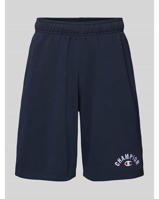 Champion Baggy Fit Sweatshorts mit Label-Stitching in Blue für Herren