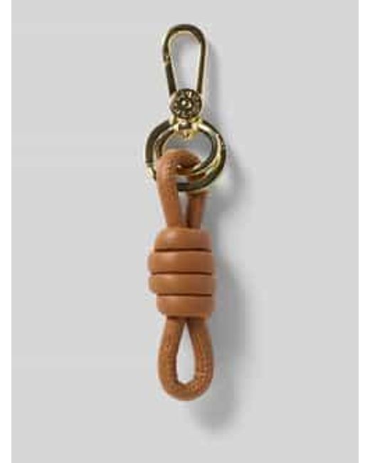 Abro⁺ Sleutelhanger Van Echt Leer Met Label in het White