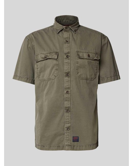Superdry Regular Fit Vrijetijdsoverhemd Met 1/2-mouwen in het Green voor heren