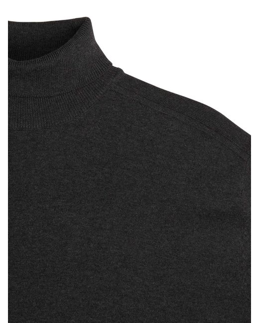 SELECTED Rollkragenpullover aus Baumwolle Modell 'Berg' in Black für Herren