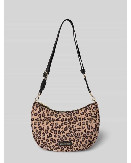 HEY MARLY White Handtasche mit Label-Badge Modell 'LIFETIME BUDDY'