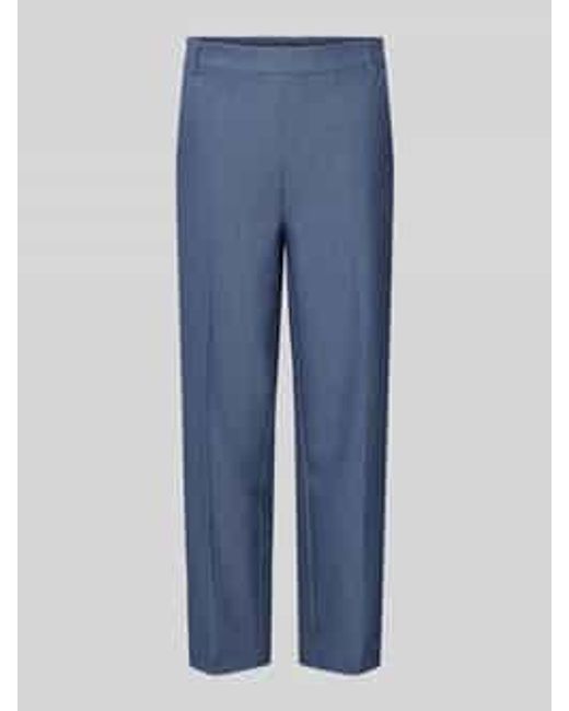 Kaffe Regular Fit Stoffen Broek Met Verkort Model in het Blue