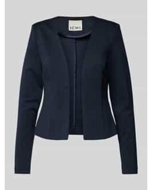 Ichi Regular Fit Blazer Met Opengewerkte Voorkant, Model 'Kate' in het Blue