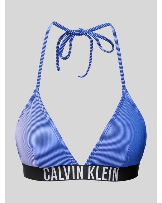Calvin Klein Bikinitop Met Elastische Band Met Label in het Blue voor heren