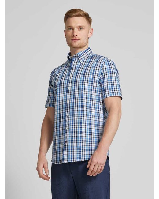 Tommy Hilfiger Regular Fit Business-Hemd mit Button-Down-Kragen in Blue für Herren