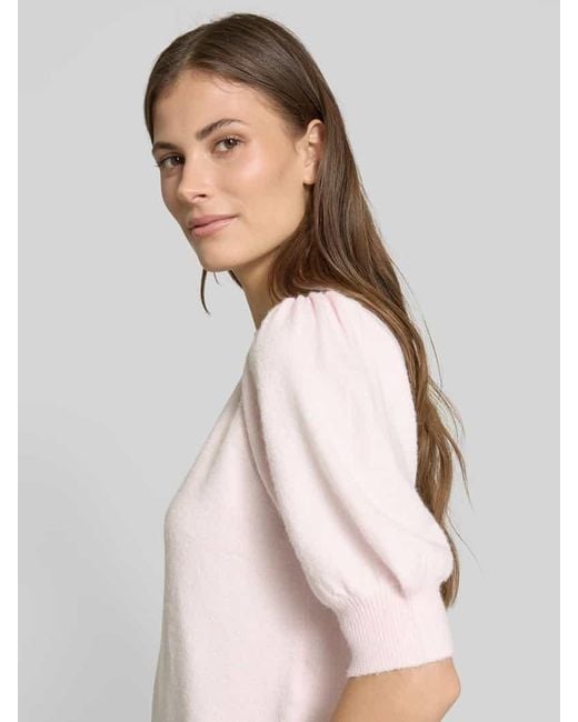 Vero Moda Pink Regular Fit Strickpullover mit Puffärmeln Modell 'DOFFY'
