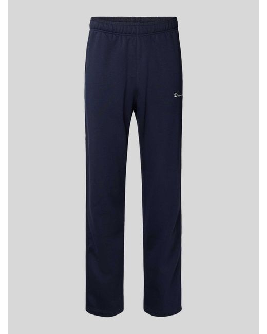 Champion Straight Fit Sweatpants Met Logostitching, Model 'Icons' in het Blue voor heren