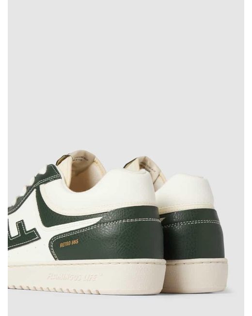 Flamingos' Life Green Sneaker mit Label-Details Modell 'RETRO 86s'