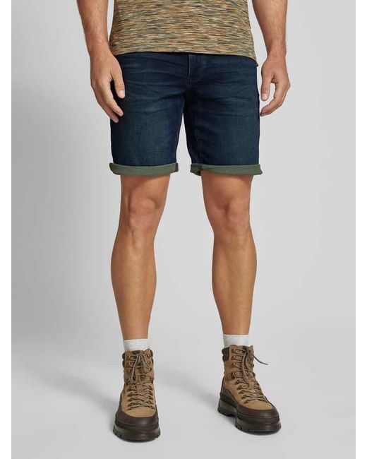 Camel Active Regular Fit Jeansshorts im 5-Pocket-Design in Blue für Herren