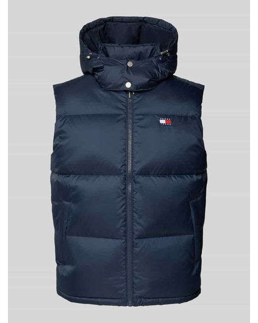 Tommy Hilfiger Regular Fit Daunenweste mit abnehmbarer Kapuze in Blue für Herren