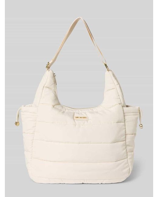 HEY MARLY Natural Handtasche mit Label-Applikation Modell 'Alltime Buddy'