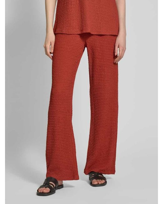 Christian Berg Women Flared Stoffhose mit Strukturmuster