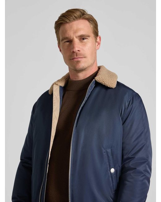 Mcneal Regular Fit Jack Met Platte Kraag in het Blue voor heren