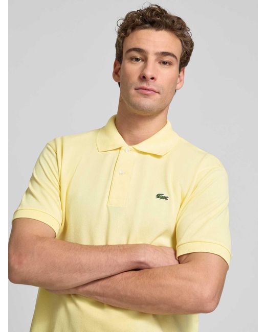 Lacoste Classic Fit Poloshirt Met Labeldetail in het Yellow voor heren