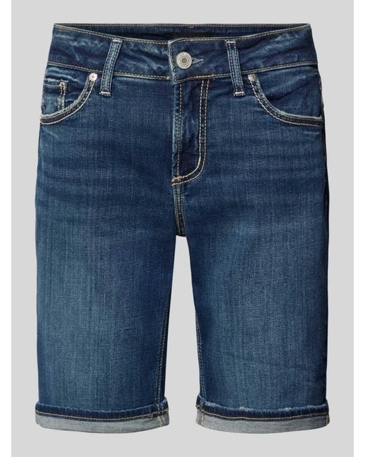 Silver Jeans Co. Korte Regular Fit Jeans in het Blue