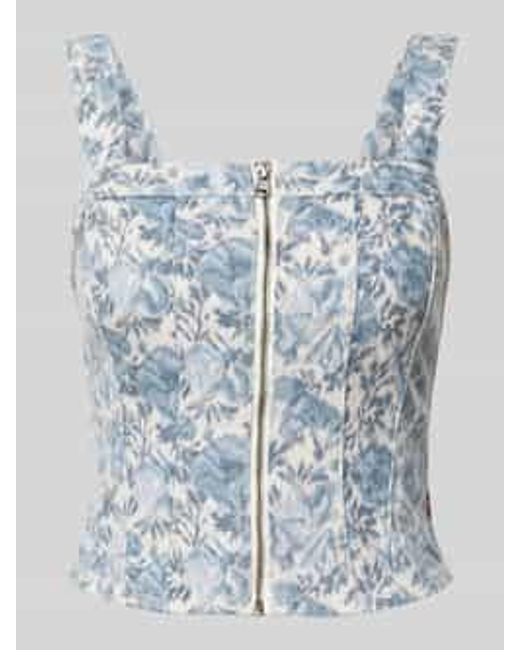 Levi's Korte Top Met Deelbare Ritssluiting in het Blue