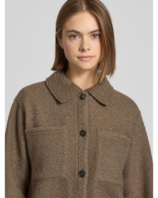 Pieces Regular Fit Jack Met Borstzakken, Model 'Oline' in het Brown