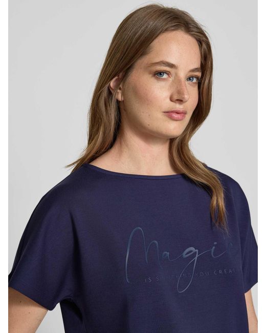 Christian Berg Women Sweatshirt Met Halflange Mouwen in het Blue
