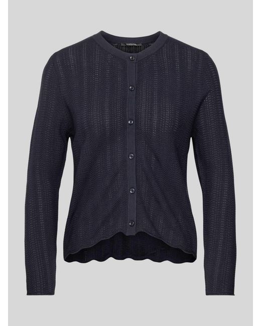Comma, Vest Met Knoopsluiting in het Blue