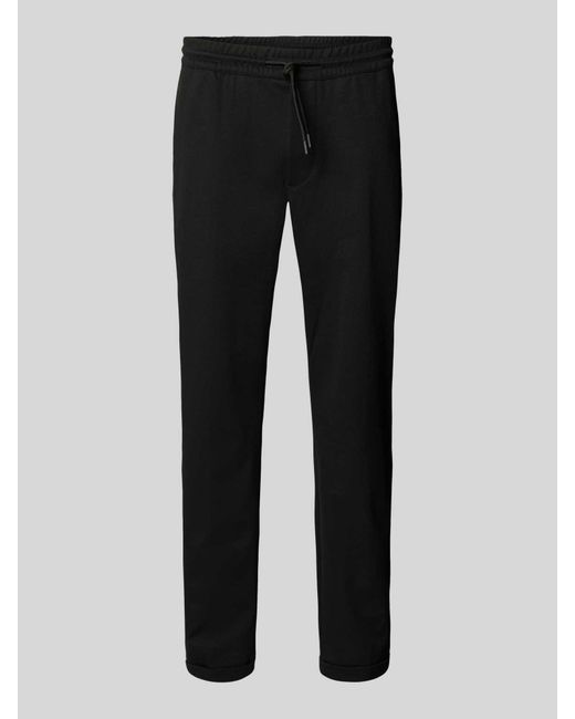 Tom Tailor Tapered Fit Chino Met Viscose in het Black voor heren
