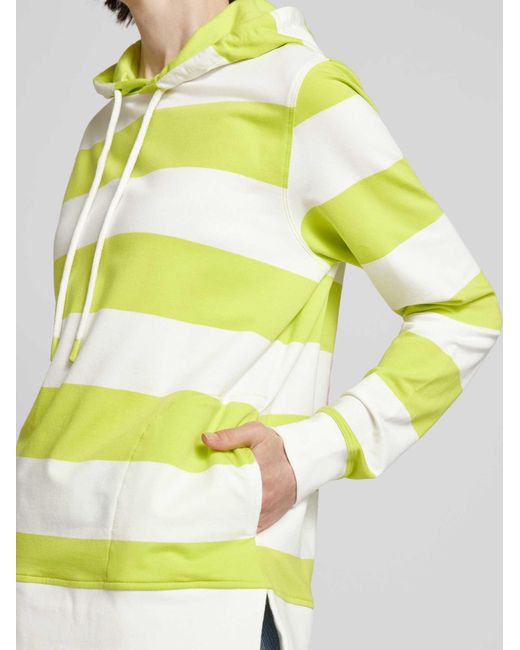 Smith & Soul Hoodie Met Streepmotief in het Yellow