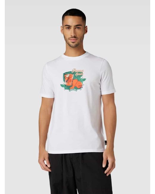 PUMA T-Shirt mit Label-Motiv-Print in White für Herren