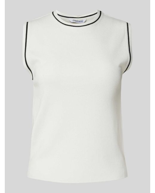 ZABAIONE Tanktop Met Ribboorden in het White