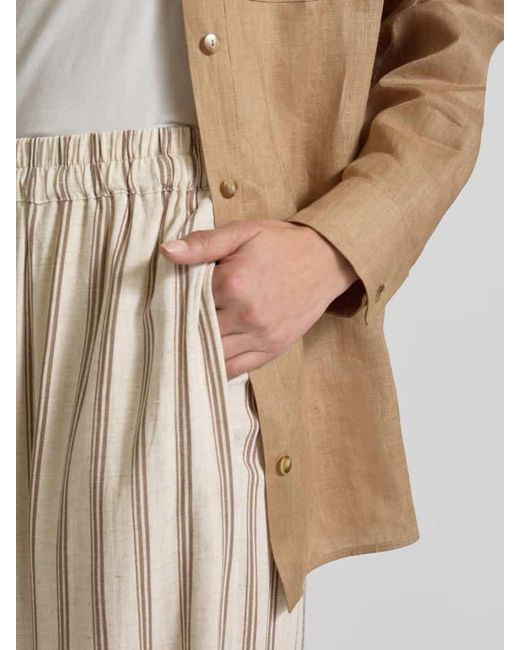 Apricot Natural Hose aus Viskose-Leinen-Mix mit Eingrifftaschen