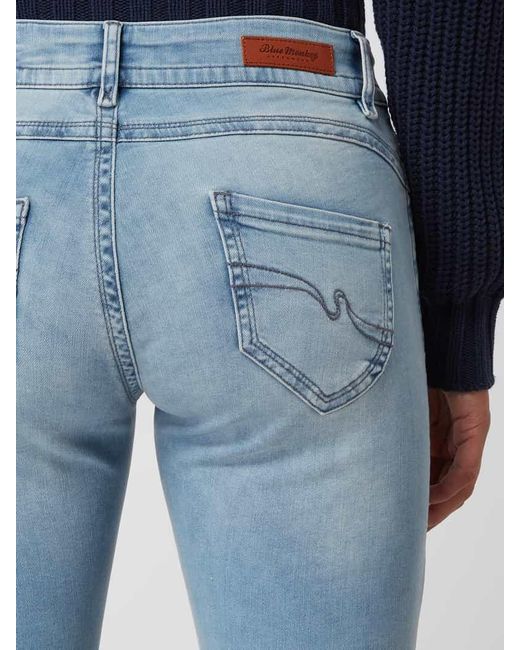 Blue Monkey Blue Slim Fit Jeans Mit Stretch-Anteil Modell 'Laura'