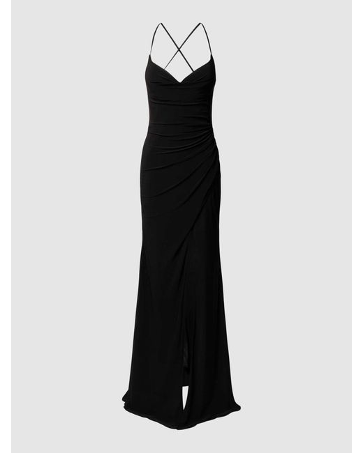 Luxuar Black Abendkleid mit Raffungen