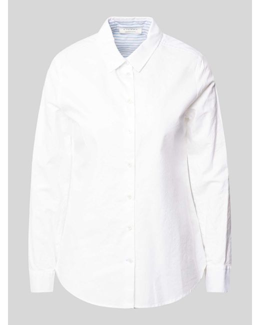 Eterna Overhemdblouse Met Kentkraag in het White