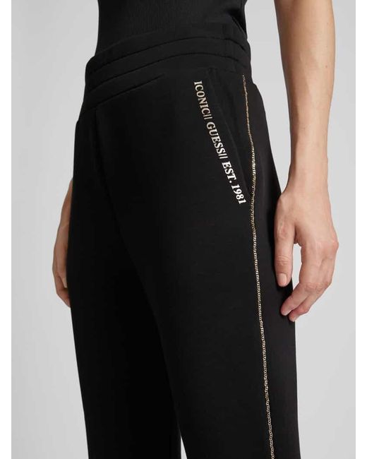 Guess Black Regular Fit Sweatpants mit Galonstreifen Modell 'SIMONNE'