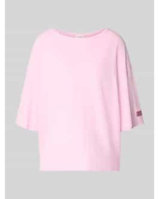 American Vintage Oversized T-Shirt Met Labelprint Model 'Ykobow' in het Pink