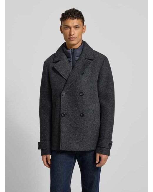 Geox Zweireiher mit Reverskragen Modell 'CLAUDIO' in Black für Herren