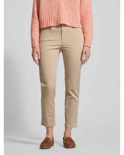 Brax Natural Stoffhose in verkürzter Passform Modell 'MARY'