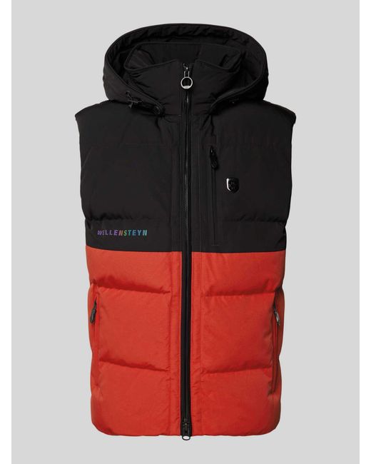 Wellensteyn Regular Fit Functionele Bodywarmer Met Capuchon, Model 'Royal Flash' in het Red voor heren
