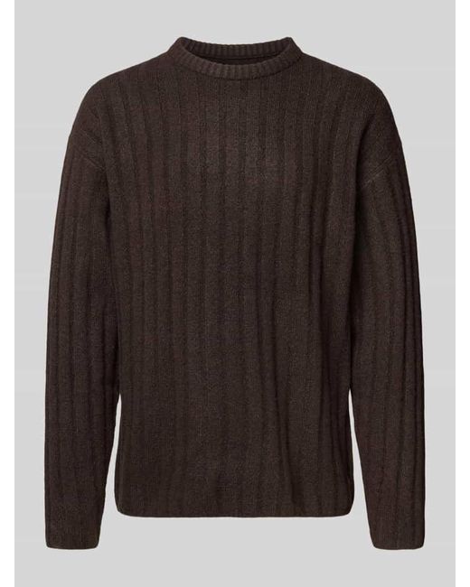 Jack & Jones Strickpullover mit gerippten Abschlüssen Modell 'BRADLEY' in Brown für Herren