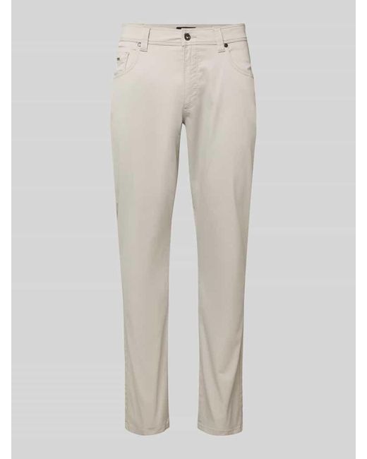 Bugatti Regular Fit Hose mit Eingrifftaschen Modell 'CORDOBA' in Natural für Herren