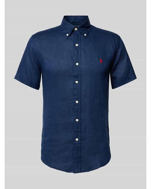 Polo Ralph Lauren Freizeithemd mit Label-Stitching in Blue für Herren
