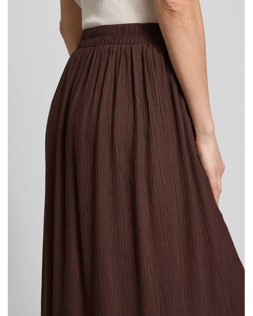 Opus Zwierige Rok Van Viscosemix Met Elastische Band Model 'Romie' in het Brown