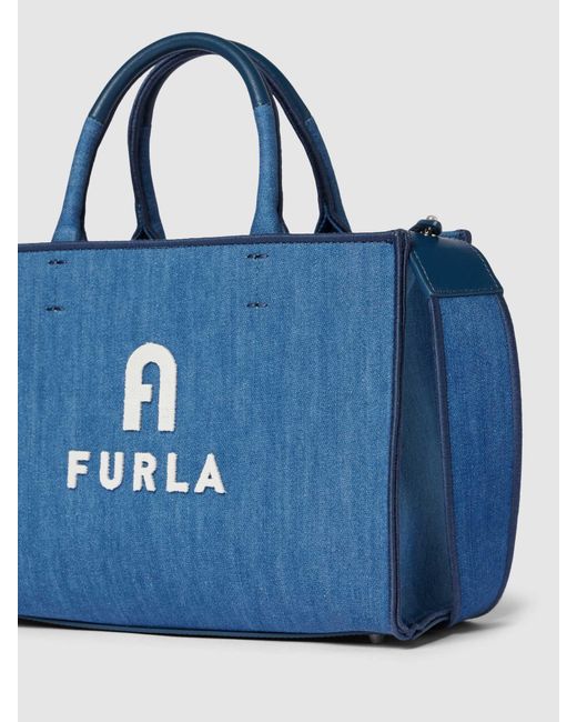 Furla Tote Bag Met Labeldetail in het Blue