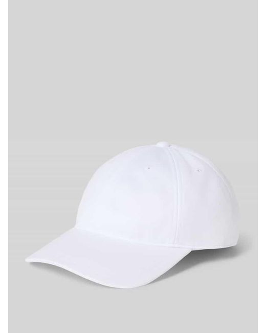 Lacoste White Basecap mit Logo-Applikation