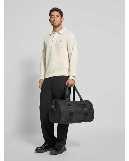 Lacoste Weekender mit Logo-Applikation aus Metall Modell 'NEOCROC' in Black für Herren