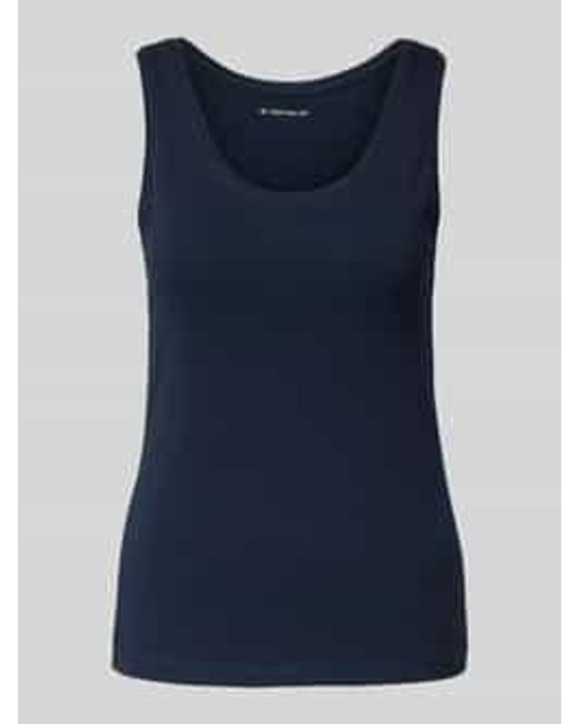 Tom Tailor Regular Fit Tanktop Van Katoenmix in het Blue