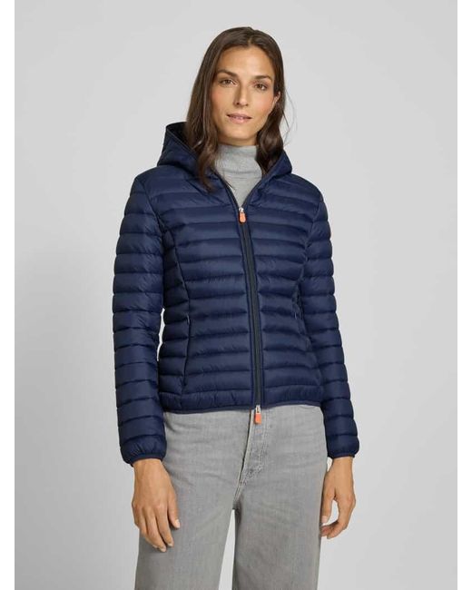 Save The Duck Blue Steppjacke mit Zweiwege-Reißverschluss Modell 'DAISY'