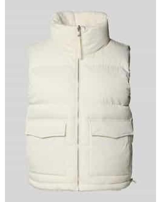 Opus Bodywarmer Met Opstaande Kraag, Model 'Wendara' in het Natural