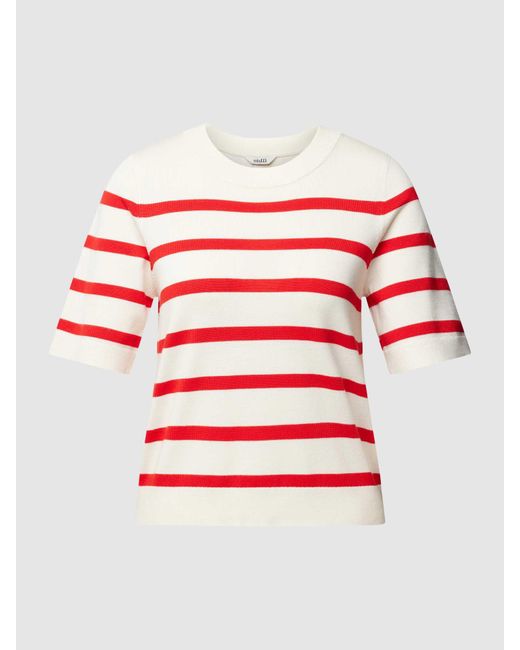 Mbym Red T-Shirt mit Streifenmuster Modell 'Carla'