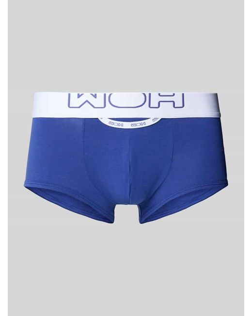 Hom Trunks mit elastischem Label-Bund in Blue für Herren