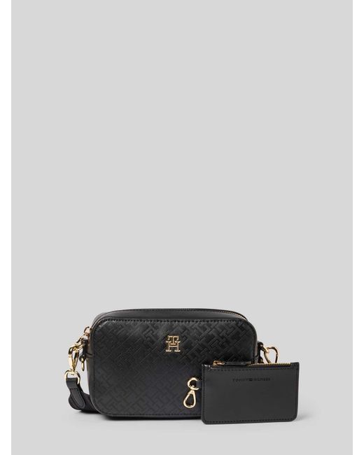 Tommy Hilfiger Cameratas Met Groot Reliëflogo in het Black