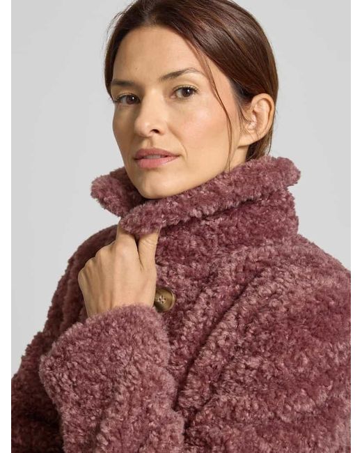 Fuchs & Schmitt Red Regular Fit Jacke aus Teddyfell mit Umlegekragen